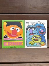 Vintage Playskool Muppets Wooden Puzzles Ernie  Four Monsters Sesame Street