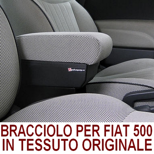 Armlehne Fiat 500 aus original Stoff LÄNGENVERSTELLBAR - Made Italy - Bild 1 von 3