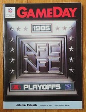 NEW ENGLAND PATRIOTS v NEW YORK JETS Playoffs Dec 28 1985 Program STANLEY MORGAN