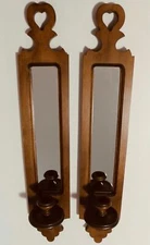 2 Tell City Chair Company Candle Wall Sconces Mirrored Back 24.5"L Andover MCM