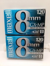 2 New Sealed 8 mm Maxell GX-MP 120 Video Tapes High Quality