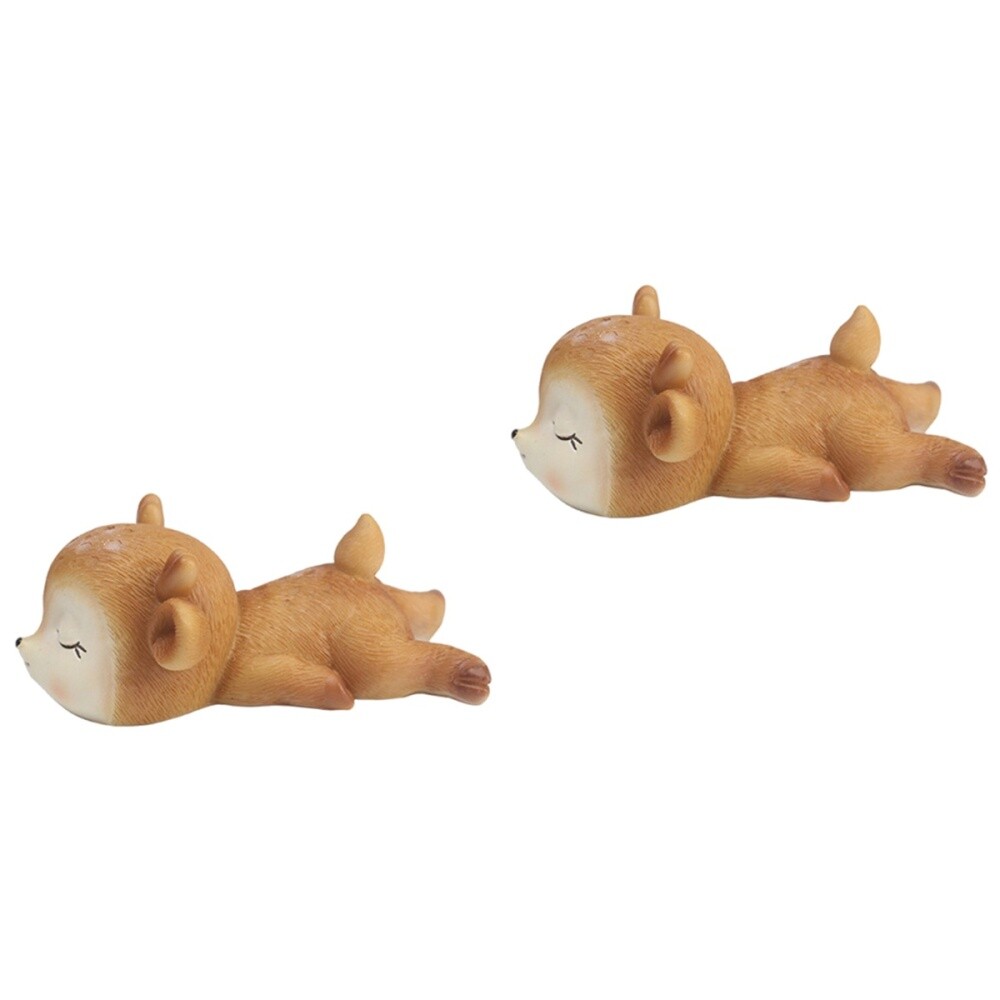 Fawn Figures Deer Miniature Figurines Reindeer Cupcake Toppers Christmas