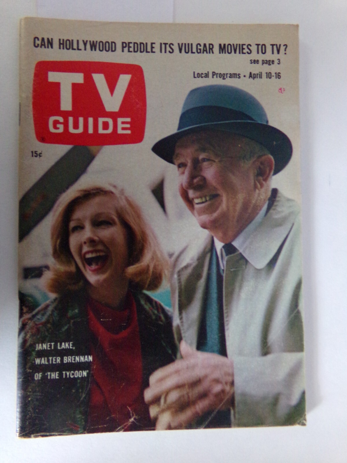 1965 TV GUIDE April 10 16 Walter Brennan Janet Lake Kansas City Edition Magazine