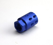 9MM Blue Anodized Aluminum 1/2x28 Thread Pitch Muzzle Brake