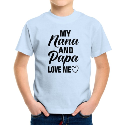 Toddler Kids Youth T-shirt My Nana and Papa Love Me Shirt Sarcastic novelty - Picture 9 of 15