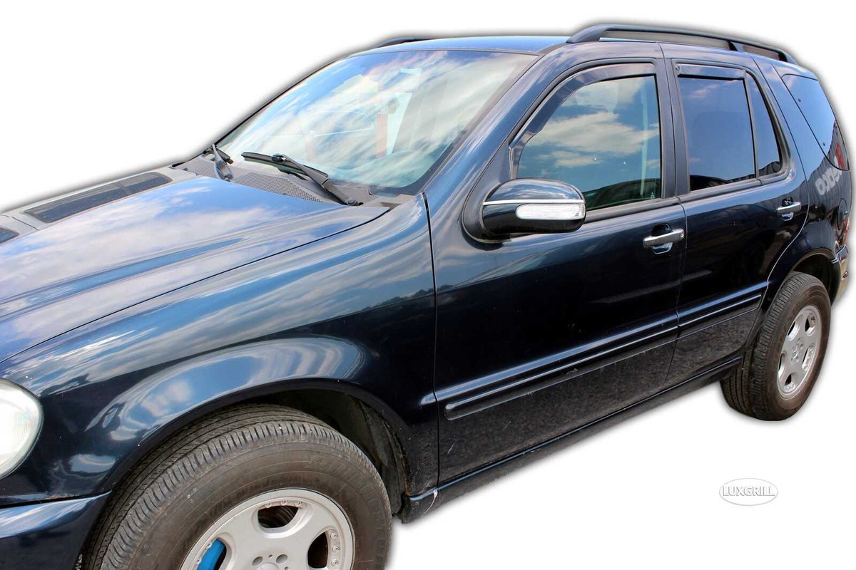 HEKO Windabweiser Set Für Mercedes ML 5-Türer (1998-2005) - 4-teilig, Getönt, Einfach Zu Montieren