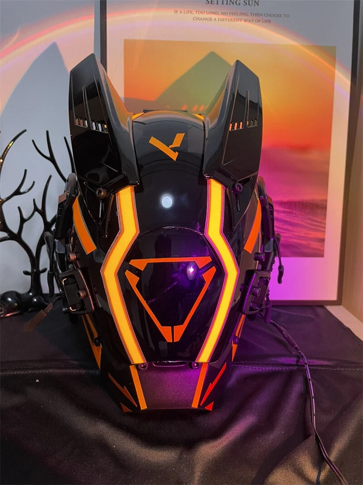 Cyberpunk Mask Cosplay Helmet Directing tools Dance Props Toys Halloween Gifts - Image 4 of 4
