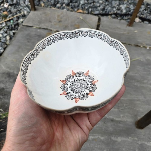 Chinese Eggshell Porcelain Bowl Rouge De fer figural decoration Republic Period - Picture 10 of 14
