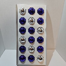 18 Rauch Shiny Silver  Purple 1.75" Glass Ball Christmas Ornaments