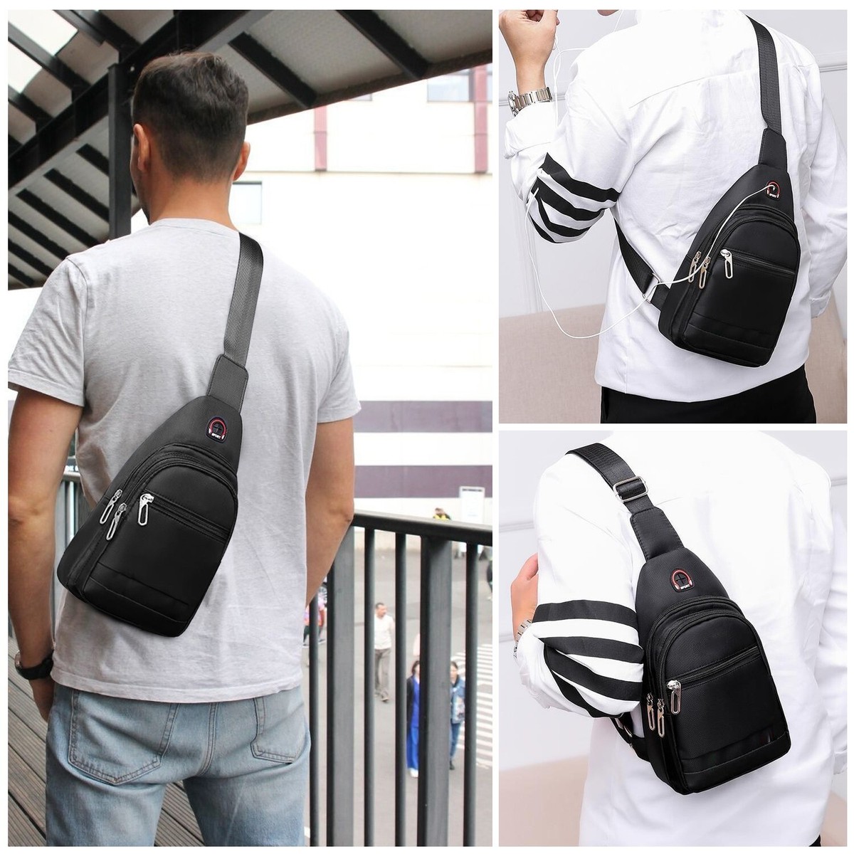 Men's Backpack Causal Sling Bag Chest Shoulder Fanny Pack Crossbody Sport  Travel