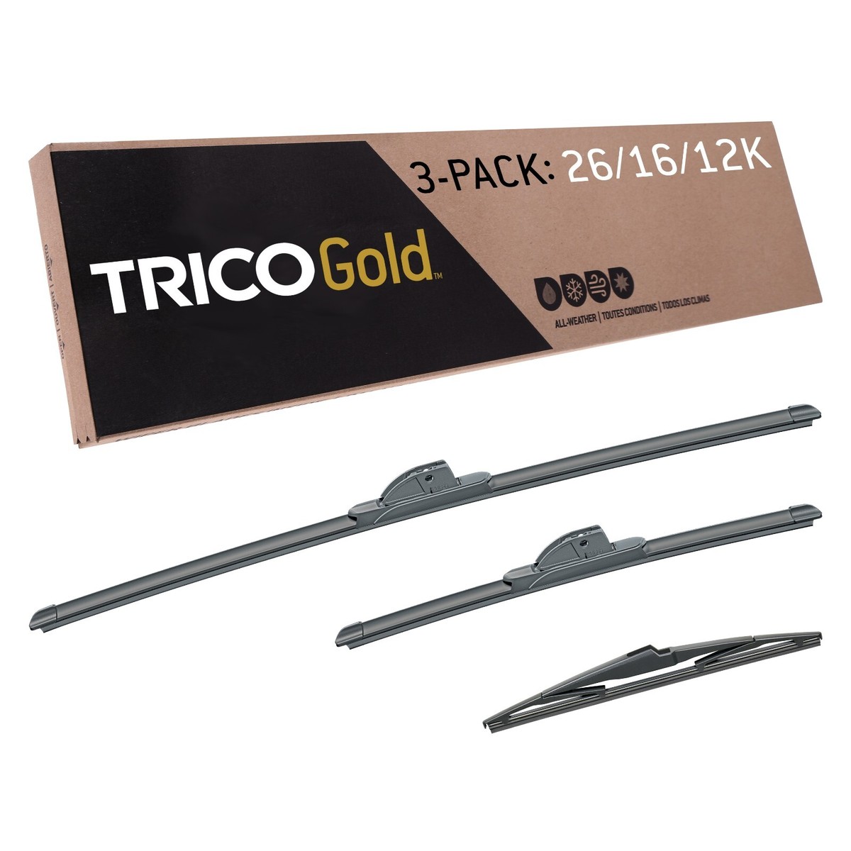 TRICO Gold 3 Pack Fits Select Kia, Hyundai, Genesis 18-2616-12K | eBay