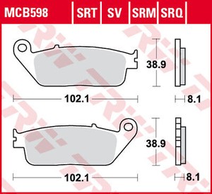 Колодки trw mcb598