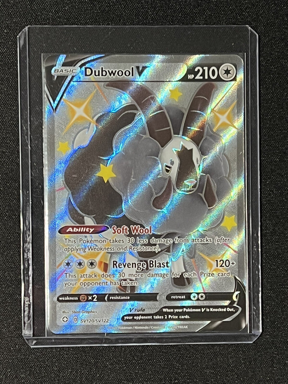 Dubwool V (Shiny) - SV120/SV122 Ultra Rare Shining Fates Pokemon TCG NM Card