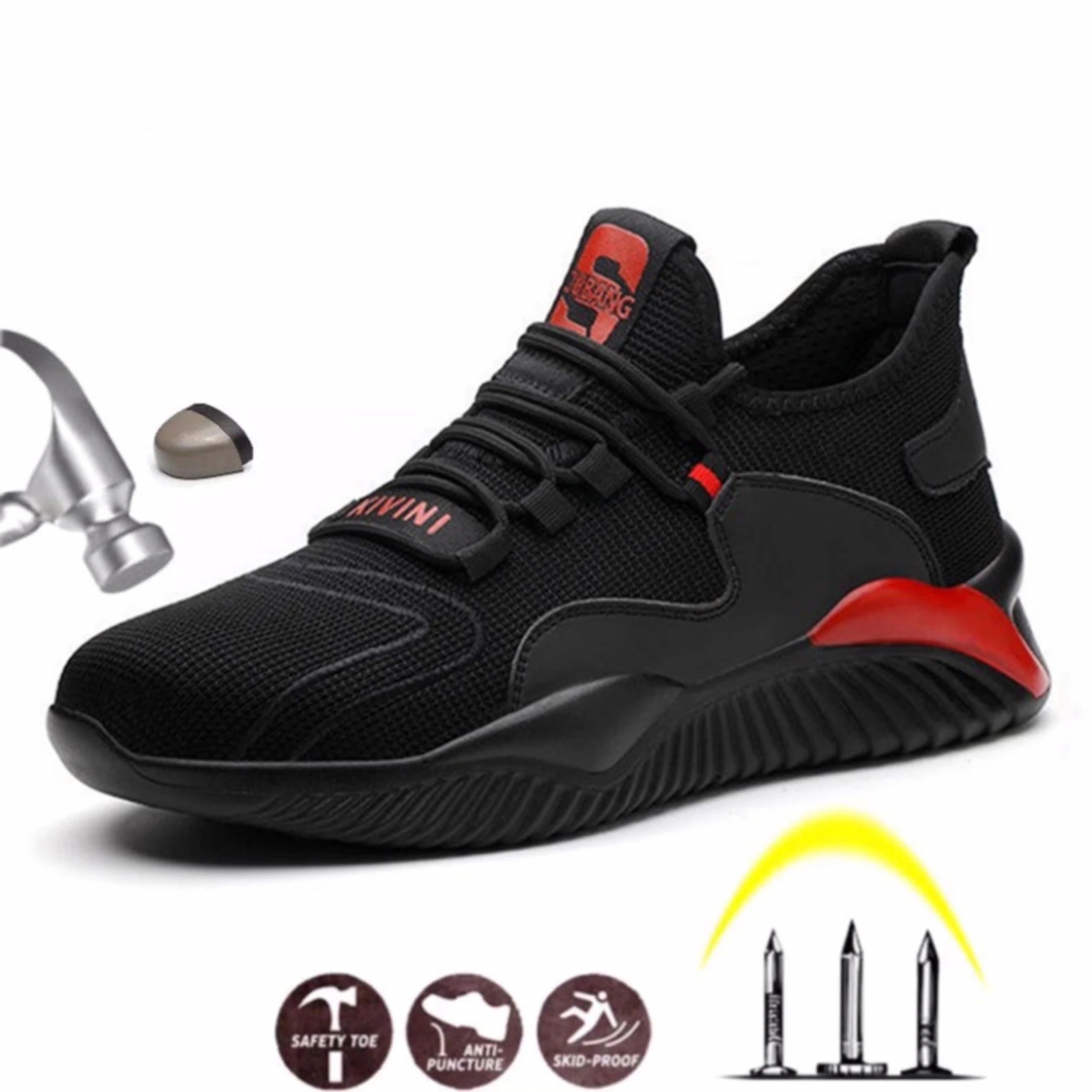 SALOMON Scarpe Antinfortunistiche Uomo Punta Acciaio Sneakers Antiforatura Edilizia Lavoro Escursionismo Scarpone