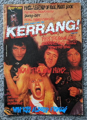 VTG RARE 1987 #156 KERRANG! ROCK MAGAZINE WARLOCK GRIM REAPER STEVE VAI + MORE