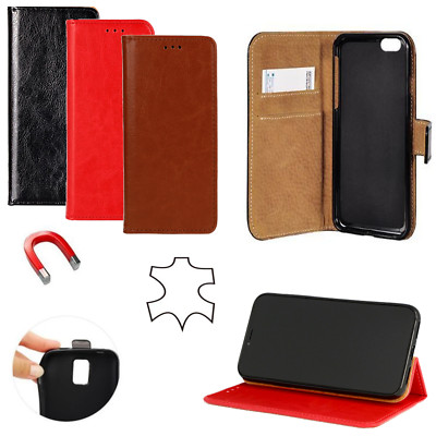 ECHT Leder Handytasche Für Samsung Galaxy S23 / + / Ultra Flip Case Etui Hülle