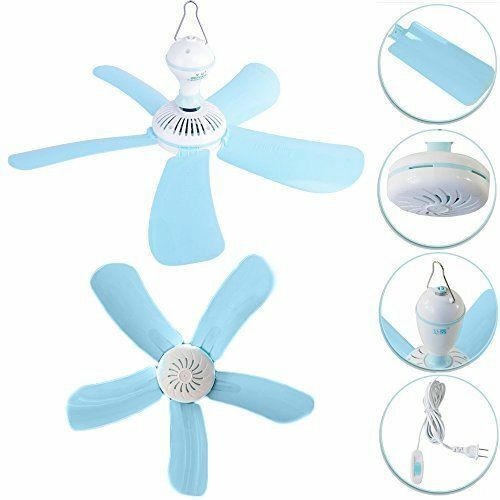 Ventilatore Con Gancio Soffitto A 5 Pale Portatile Con Filo Appendere reb