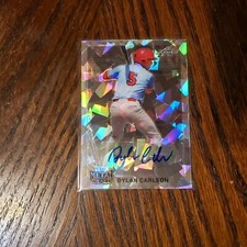 2020 Leaf Metal Draft Baseball #LA-DC1 Dylan Carlson Crystal Cracked Ice Auto