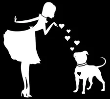 Pits and Pearls Two Pack Vinyl Decal Car Truck Window Tablet Laptop Pitbull Dog