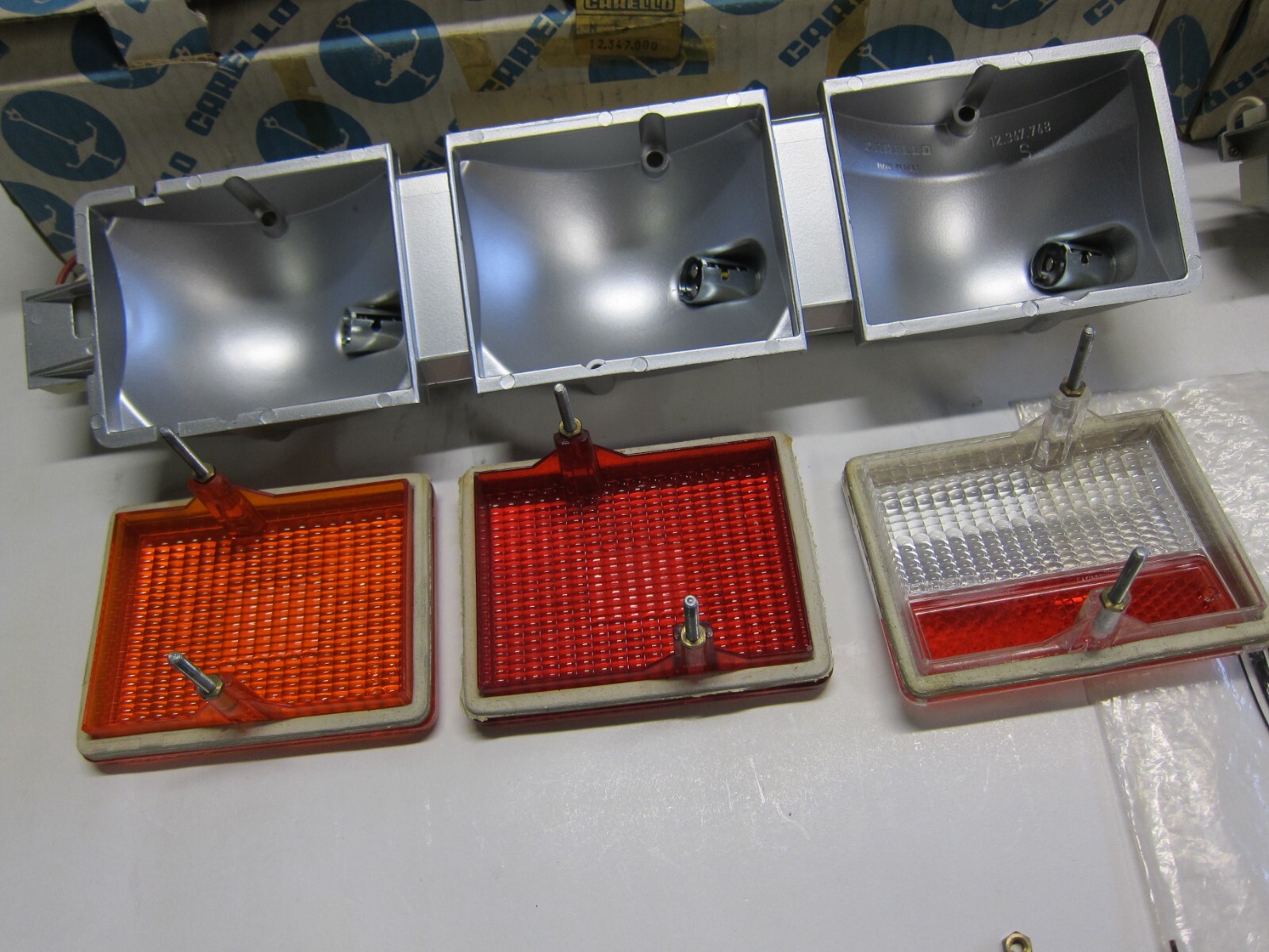 Countach original tail lights pair right + left Carello NOS