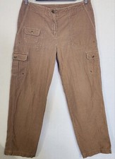 VTG Lauren Ralph Lauren Wns 6 Corduroy Pant Khaki Y2K Wide Leg Cargo Hipster