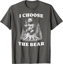 Funny Safer In The Woods With a Bear Than A Man Unisex T-Shirt