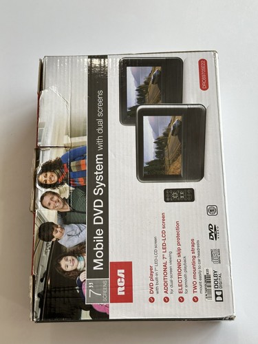 RCA Mobile DVD CD System 7” Dual Screens DRC69705E22 Tested Works-no Remote! Box - Picture 5 of 9