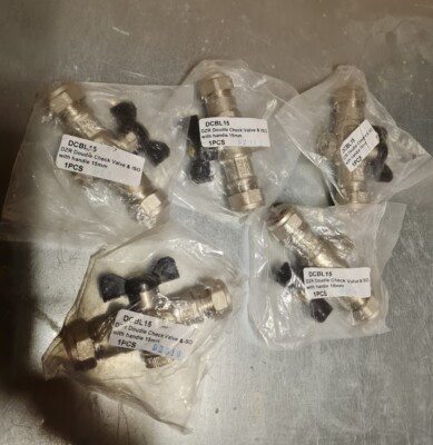 5 × 15 mm DOPPELRÜCKSCHLAGVENTIL mit Griff - DCBL15, DZR.