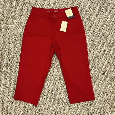 St Johns Bay Capri Womens Mid Rise Easy Fit Pants Size New - Main Image