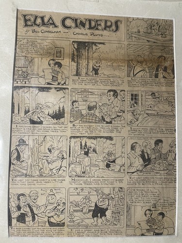 Ella Cinders fumetto originale Bill Conselman opaco Cenerentola Metro Newspape 1930 - Foto 4 di 6