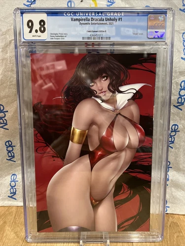 VAMPIRELLA DRACULA UNHOLY #1 JOHN VASQUEZ RED VIRGIN VARIANT Cgc 9.8 Graded