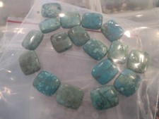 17 FLAT RECTANGLE BEADS FOR JEWELRY MAKING 10X12MM