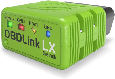 LX Bluetooth 3.0 OBD2 Adapter for Motoscan, Torque, Hybrid Assistant (Android On