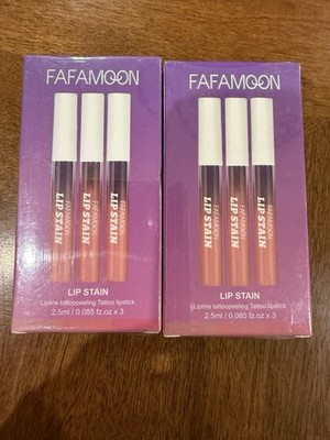  (2-Pack) FAFAMOON Lip Stain Lipline Tattoopeeling Tatoo Lipstick