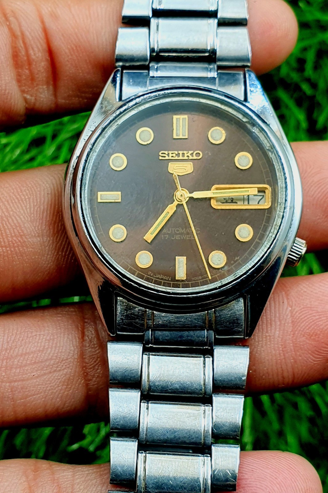 Of 7009-7031 5 Made Men Watch Vintage Automatic Seiko Japan 17 Jewels Date Day - vintagewatches.pk