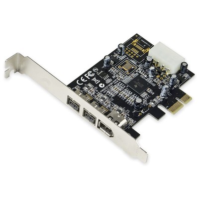 1X(-PEX30016 3 Port IEEE 1394 Firewire 1394B & 1394A PCIe 1.1 X1 Karte TI3112