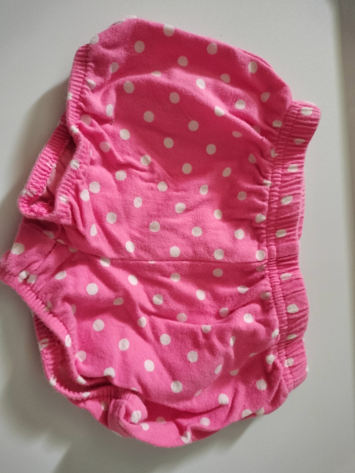 Carter's Baby Girls pink with poke-a-dot 100% Cotton Bubble Shorts Pink 0-3m