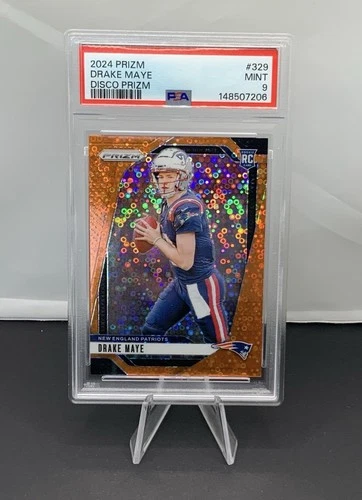 2024 Drake Maye Prizm Disco Rookie PSA 9