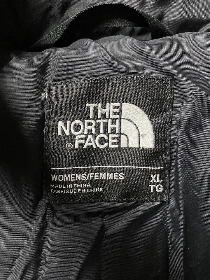 The North Face 550 Down Jacket Womens XL Long Black Parka Hooded - Image 3 of 4