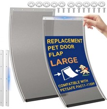 2 Pack Large Dog Door Replacement Flaps with missing Hardware See Pics