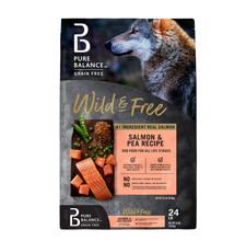 Pure Balance Wild  Free Grain-Free Salmon  Pea Recipe Dry Dog Food, 24 lbs