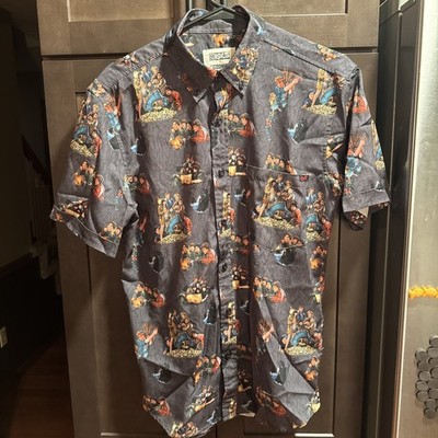 RSVLTS The Goonies Montage Shirt Mens Small Gray Kunuflex Short Sleeve