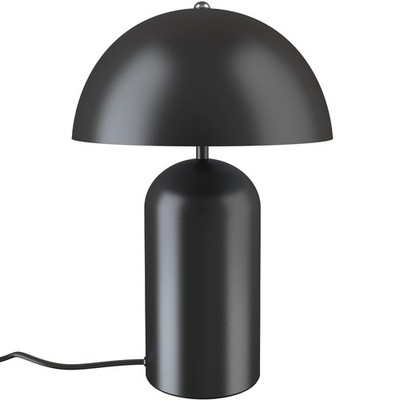 Kleine Retro-Tischlampe Altea, Pilzdesign, 40W Tischleuchte schwarz B-Ware