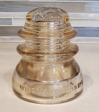 1920's Whitall Tatum No. 1 Clear Peach/Pinkish Glass Insulator Made In USA (51)
