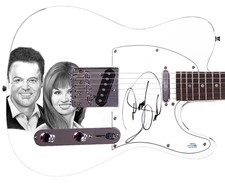Donnie Osmond Signed Custom 1/1 Graphics Photo Guitar ACOA