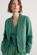 Seasalt Women's Regular Blinker Linen Blazer Pine