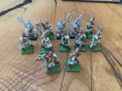 Warhammer 12 Hochelfen White Lions Chrace Modelle Metall bemalt NOS OOP