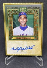 BILLY WILLIAMS 2025 Topps Gilded Cubs AUTO HALL OF FAMERS GOLD FRAME PR#/25