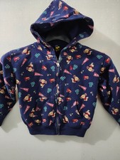 Polo Ralph Lauren Sweatshirt Kids 5 Blue Iconic Polo Bear Fleece Zip Hoodie AOP