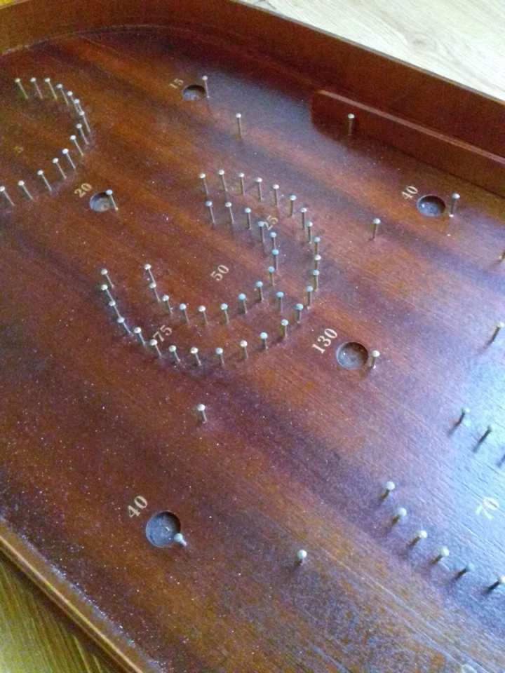 Jaques London Hit-a-pin Bagatelle Traditional Mahogany Vintage Wooden Bar Game - Image 4 of 4